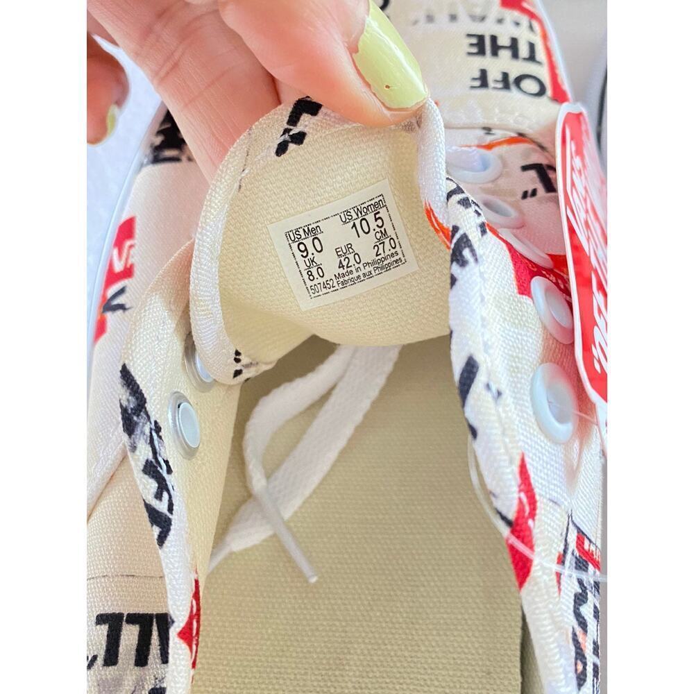 NEW UNISEX VANS OFF THE WALL US 9M Authentic PACKING TAPE design Lace-Up Sneaker - Picture 9 of 12